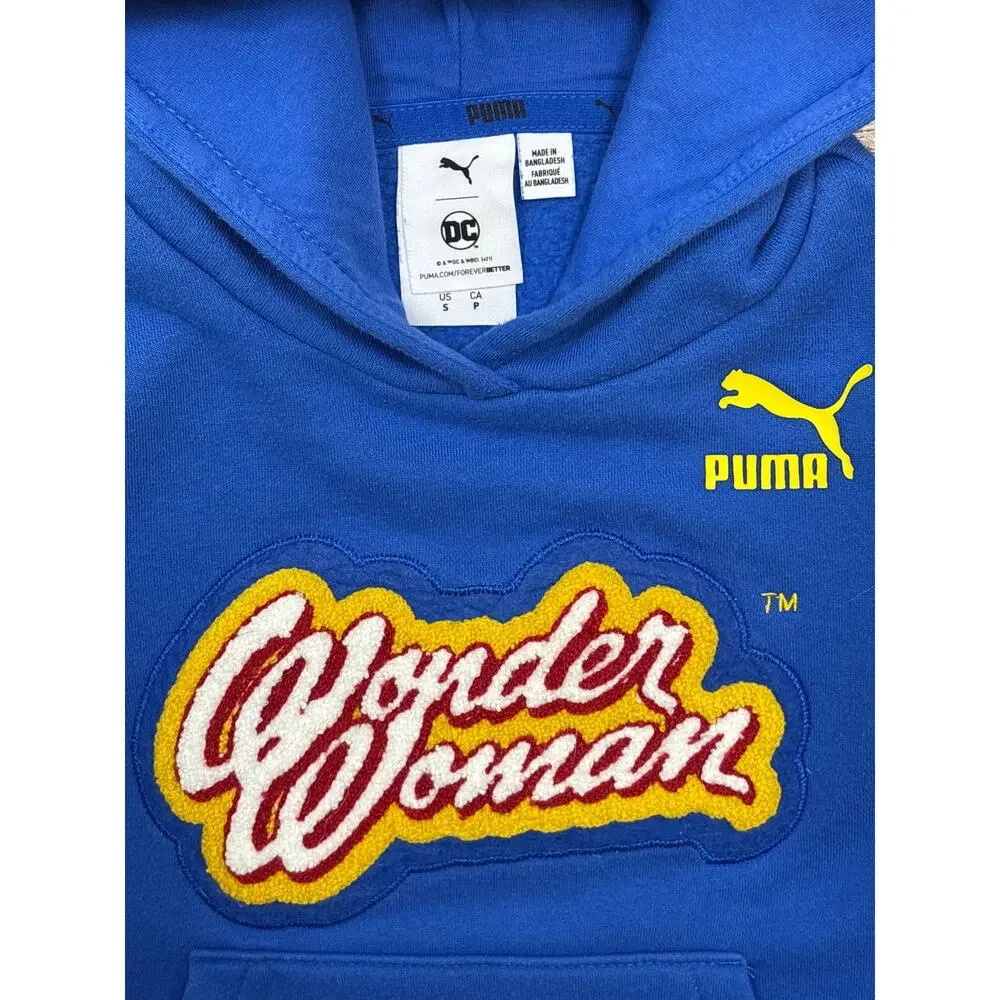 DC Wonder Woman Patchwork Puma Primary colors Hoodie Youth small Kidcore comics